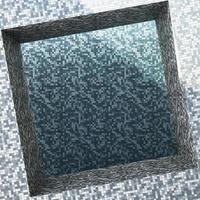 Antique steel square frame with sunlight on background. This empty space for present product. 3d rendering photo