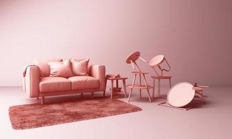geometric shape memphis style minimal style on pastel color 3d rendering photo