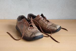 old worn out shoes photo