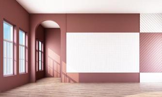 geometric shape memphis style minimal style on pastel color 3d rendering photo