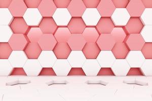 honeycomb color studio set scene 3d render abstract minimal background photo