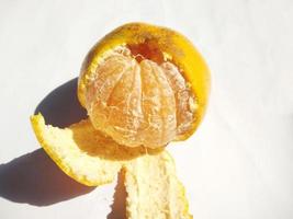 orange isolated on a white background.high angle view. photo