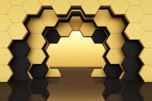 honeycomb color studio set scene 3d render abstract minimal background photo