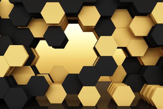 honeycomb color studio set scene 3d render abstract minimal background photo