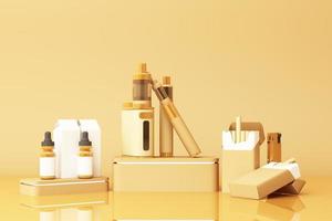 Modern electronic mod vaping device,Vape with cigarette in white tone color. 3d rendering photo