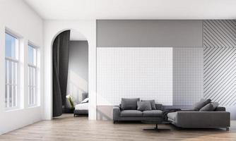 geometric shape memphis style minimal style on pastel color 3d rendering photo