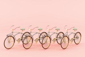 vintage bicycle in pink tone concept 3d rendering photo