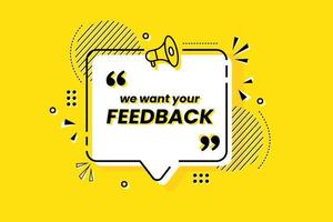 Your feedback symbol. Survey or feedback sign