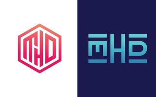 letter MHD Set Icon Logo vector