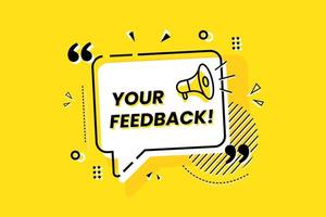 your feedback symbol. Survey or feedback sign