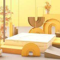 geometric shape memphis style minimal style on pastel color 3d rendering photo
