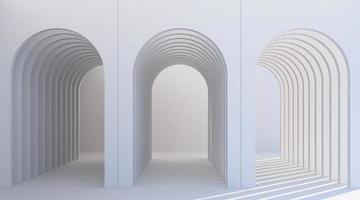 3d rendering arc rhythm in pastel color tone photo