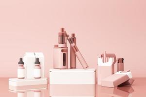 Modern electronic mod vaping device,Vape with cigarette in white tone color. 3d rendering photo