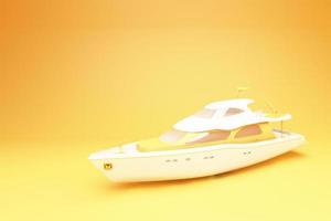 boat on yellow background photo