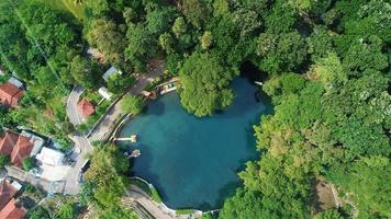 Beautiful aerial view, Natural panorama Natural lake in tropical forest, Bandung-Indonesia photo