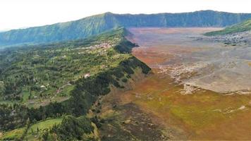 Beautiful aerial view, Peak of Mount Bromo in East Java-Indonesia. photo