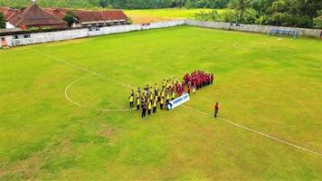 Beautiful aerial view, Classic football stadium, West Java - Indonesia. photo