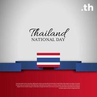 día nacional de tailandia. banner, tarjeta de felicitación, diseño de volante. diseño de plantilla de cartel vector