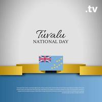 día nacional de tuvalu. banner, tarjeta de felicitación, diseño de volante. diseño de plantilla de cartel vector