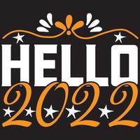 hello 2022 design vector