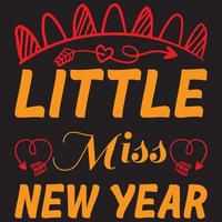 little miss new year vector