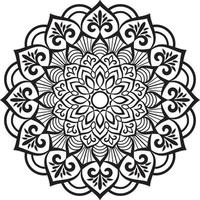 Decorative Mandala design line art, traditional Diwali Rangoli art for PowerPoint presentation. vector