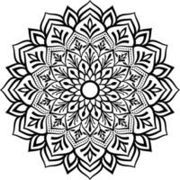 Decorative Mandala design line art, traditional Diwali Rangoli art for PowerPoint presentation. vector