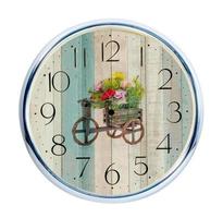 Create a Clock with wood backgrounds,Isolated on white,clipping path photo