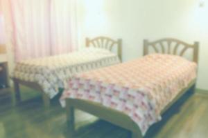 fondo borroso del dormitorio, estilo de efecto vintage foto