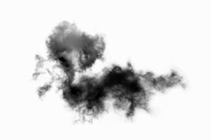 Textured Smoke,Abstract black,isolated on white background photo