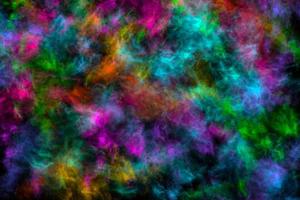 Textured Smoke, Abstract colorful,isolated on black background photo