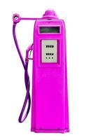 retro pink petrol gasoline pump isolated in white background,clipping path photo