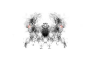 Textured Smoke,Abstract black,isolated on white background photo