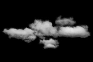 Textured cloud,Abstract black,isolated on black background photo