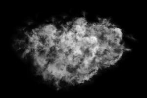 Textured cloud,Abstract black,isolated on black background photo