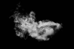 Textured cloud,Abstract black,isolated on black background photo