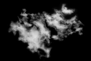 Textured cloud,Abstract black,isolated on black background photo
