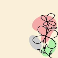 Floral Monoline background vector