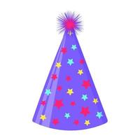 Party hat set isolated on a white.   Vector illustration