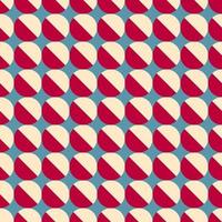 Colorful vector seamless pattern of red beige rings on light blue background. Suitable for web sites, wrapper, apps, textile