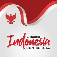 plantilla feliz día de la independencia de indonesia diseño vector