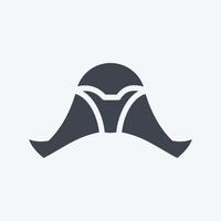Icon Detachable Hood. suitable for sportswear symbol. glyph style. simple design editable. design template vector. simple illustration vector