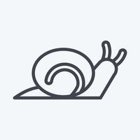 Icon Snail. suitable for Garden symbol. line style. simple design editable. design template vector. simple illustration vector