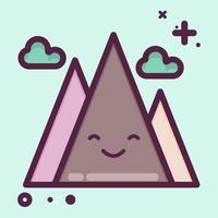 Icon Mountain. suitable for Summer symbol. MBE style. simple design editable. design template vector. simple illustration vector