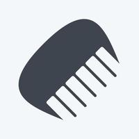 Icon Comb. suitable for Barbershop symbol. glyph style. simple design editable. design template vector. simple illustration vector