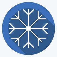 icono a prueba de nieve. adecuado para el símbolo de ropa deportiva. estilo de sombra larga. diseño simple editable. vector de plantilla de diseño. ilustración sencilla