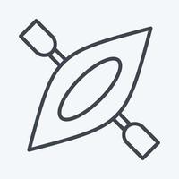 Icon Canoe. suitable for Summer symbol. line style. simple design editable. design template vector. simple illustration vector