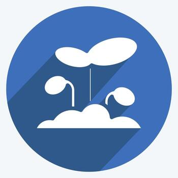 brote de icono. adecuado para el símbolo del jardín. estilo de sombra larga. diseño simple editable. vector de plantilla de diseño. ilustración sencilla