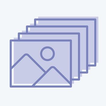 Icon Gallery. suitable for Paint Art Tools symbol. two tone style. simple design editable. design template vector. simple illustration vector