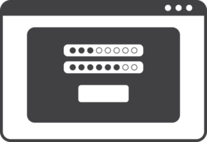 ícone de computador e dispositivo eletrônico isolado em fundo transparente png